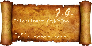 Feichtinger Gajána névjegykártya